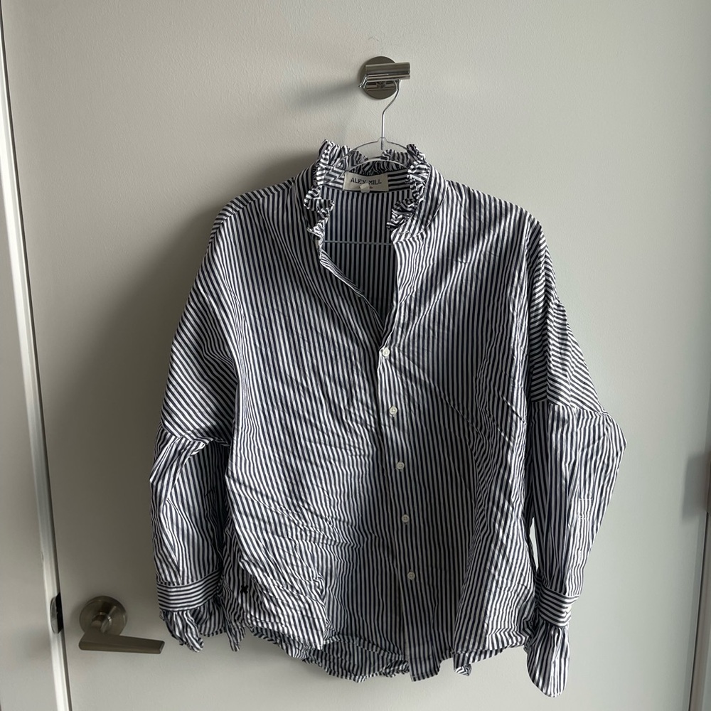 Alex Mill Striped Blue and White Shirt - Picture 1 of 7